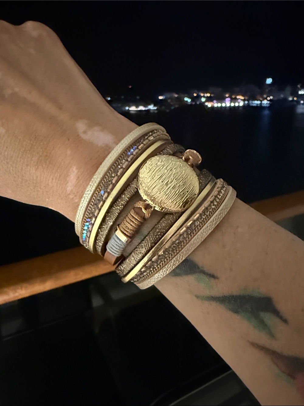 Saachi Bracelet Multi Strand Layered Magnetic 7 inches